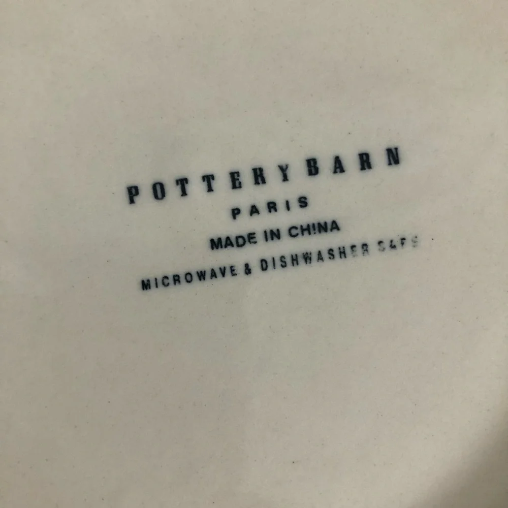 Pottery Barn Eiffel Tower Plate